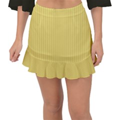 Arylide Yellow & Black - Fishtail Mini Chiffon Skirt by FashionLane