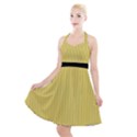 Arylide Yellow & Black - Halter Party Swing Dress  View1