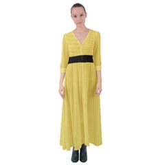 Arylide Yellow & Black - Button Up Maxi Dress by FashionLane