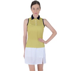 Arylide Yellow & Black - Women s Sleeveless Polo Tee by FashionLane