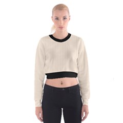 Antique White & Black - Cropped Sweatshirt by FashionLane