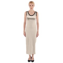 Antique White & Black - Fitted Maxi Dress by FashionLane