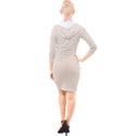 Antique White & Black - Quarter Sleeve Hood Bodycon Dress View2