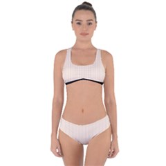 Antique White & Black - Criss Cross Bikini Set by FashionLane