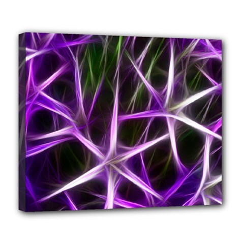 Neurons Brain Cells Imitation Deluxe Canvas 24  X 20  (stretched) by HermanTelo