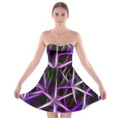 Neurons Brain Cells Imitation Strapless Bra Top Dress