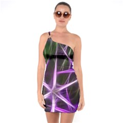 Neurons Brain Cells Imitation One Soulder Bodycon Dress