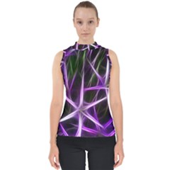 Neurons Brain Cells Imitation Mock Neck Shell Top