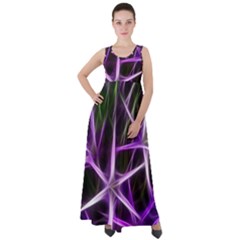 Neurons Brain Cells Imitation Empire Waist Velour Maxi Dress