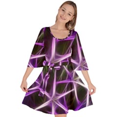 Neurons Brain Cells Imitation Velour Kimono Dress