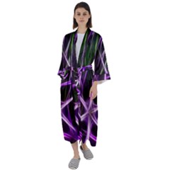 Neurons Brain Cells Imitation Maxi Satin Kimono