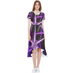 Neurons Brain Cells Imitation High Low Boho Dress