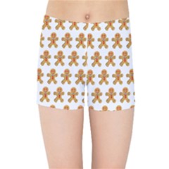 Gingerbread Men Kids  Sports Shorts by Mariart