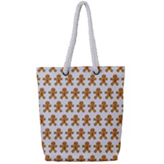 Gingerbread Men Full Print Rope Handle Tote (small) by Mariart