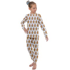 Gingerbread Men Kids  Long Sleeve Set  by Mariart