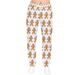 Gingerbread Men Women Velvet Drawstring Pants by Mariart