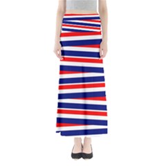 Patriotic Ribbons Full Length Maxi Skirt by Mariart