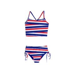 Patriotic Ribbons Girls  Tankini Swimsuit by Mariart