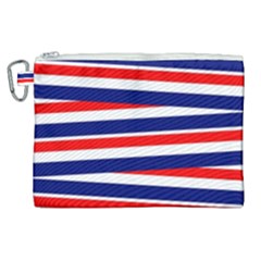 Patriotic Ribbons Canvas Cosmetic Bag (xl)