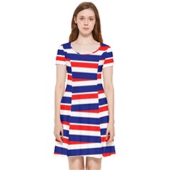 Patriotic Ribbons Inside Out Cap Sleeve Dress