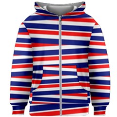 Patriotic Ribbons Kids  Zipper Hoodie Without Drawstring