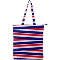 Patriotic Ribbons Double Zip Up Tote Bag