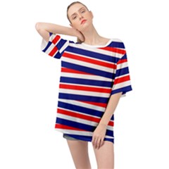 Patriotic Ribbons Oversized Chiffon Top by Mariart