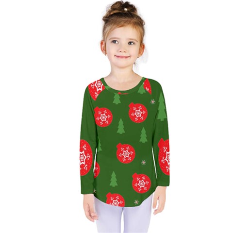 Christmas 001 Kids  Long Sleeve Tee by MooMoosMumma