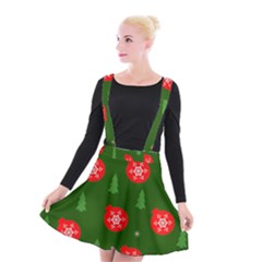 Christmas 001 Suspender Skater Skirt