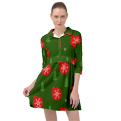 Christmas 001 Mini Skater Shirt Dress