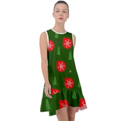 Christmas 001 Frill Swing Dress