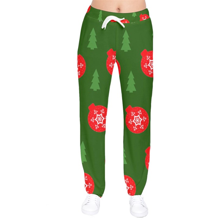 Christmas 001 Women velvet Drawstring Pants