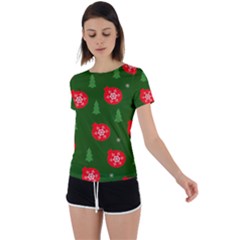 Christmas 001 Back Circle Cutout Sports Tee