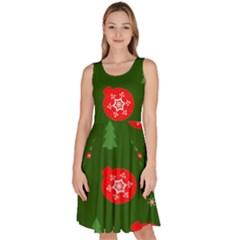 Christmas 001 Knee Length Skater Dress With Pockets by MooMoosMumma