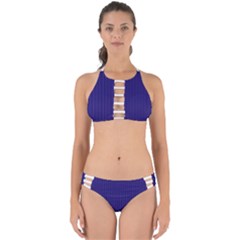 Berry Blue & White - Perfectly Cut Out Bikini Set by FashionLane