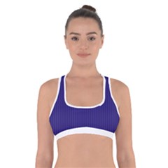 Berry Blue & White - Cross Back Sports Bra by FashionLane