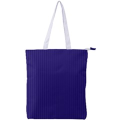 Berry Blue & White - Double Zip Up Tote Bag by FashionLane