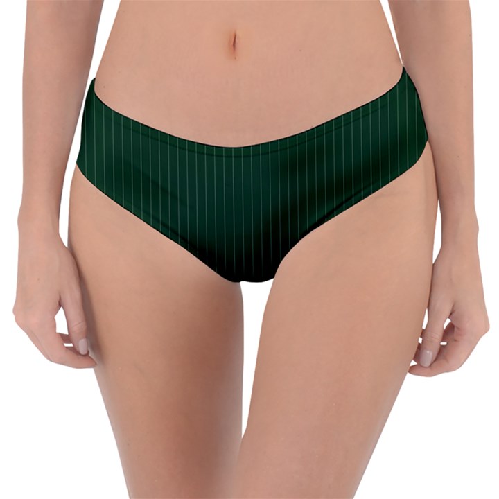 Eden Green & White - Reversible Classic Bikini Bottoms