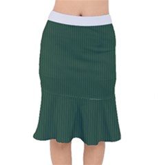 Eden Green & White - Short Mermaid Skirt by FashionLane