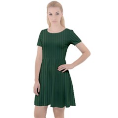 Eden Green & White - Cap Sleeve Velour Dress  by FashionLane