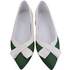 Eden Green & White - Women s Bow Heels by FashionLane