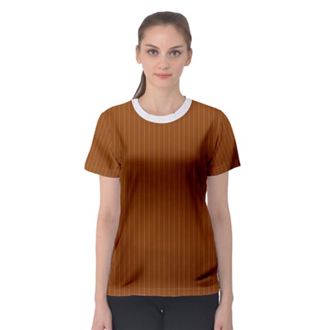 Rusty Orange & White - Women s Sport Mesh Tee by FashionLane