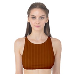 Rusty Orange & White - Tank Bikini Top by FashionLane