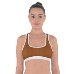 Rusty Orange & White - Cross Back Sports Bra by FashionLane