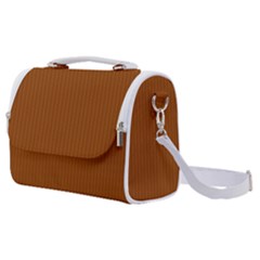 Rusty Orange & White - Satchel Shoulder Bag