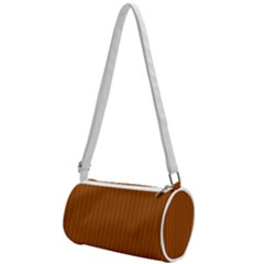 Rusty Orange & White - Mini Cylinder Bag by FashionLane