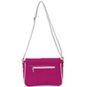 Peacock Pink & White - Shoulder Bag with Back Zipper View3