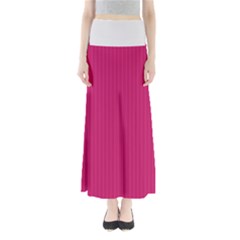 Peacock Pink & White - Full Length Maxi Skirt by FashionLane