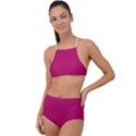 Peacock Pink & White - High Waist Tankini Set View1