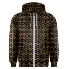 Luxury Golden Oriental Ornate Pattern Men s Zipper Hoodie by dflcprintsclothing